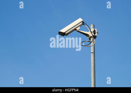 Cluster of security cameras at entrance to secure area. Stock Photo