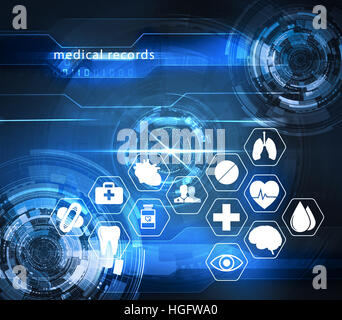 health care futuristic technology Stock Photo
