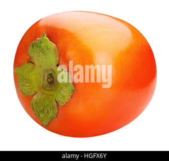 Persimmon isolated on white background clipping path Stock Photo