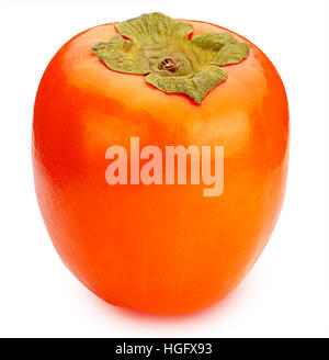 Persimmon isolated on white background clipping path Stock Photo
