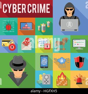 cyber crime concept Stock Vector