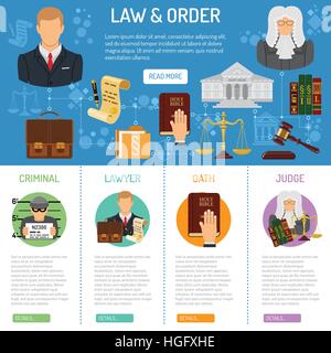 Law and Order infographics Stock Vector