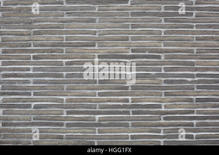 Gray stone bricks wall texture background Stock Photo