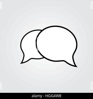 Speech bubble icon. One of set web icons Stock Vector