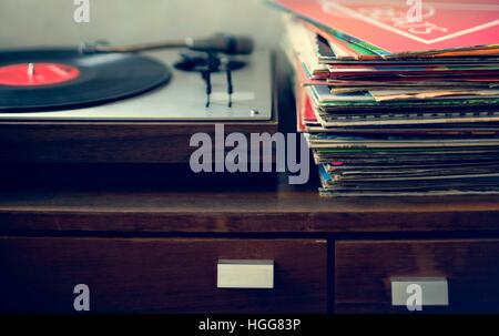 Vinyl Music Melody Leisure Rest Rhythm Concept Stock Photo