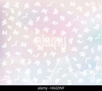 flying butterflies in pastel colors Stock Vector