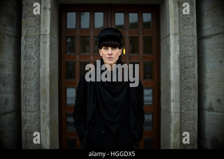 Berlin, Germany. 9th Jan, 2017. EXCLUSIVE - Designer Esther Perbandt, photographed at the 'Volksbuehne' (lit. 'People's Theatre') in Berlin, Germany, 9 January 2017. Photo: Britta Pedersen/dpa-Zentralbild/ZB/dpa/Alamy Live News Stock Photo