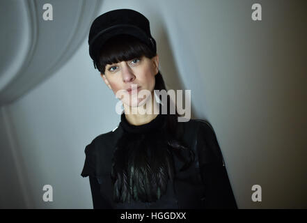 Berlin, Germany. 9th Jan, 2017. EXCLUSIVE - Designer Esther Perbandt, photographed at the 'Volksbuehne' (lit. 'People's Theatre') in Berlin, Germany, 9 January 2017. Photo: Britta Pedersen/dpa-Zentralbild/ZB/dpa/Alamy Live News Stock Photo