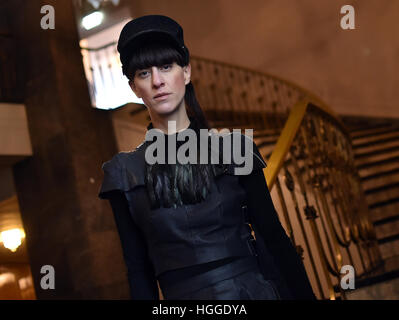 Berlin, Germany. 9th Jan, 2017. EXCLUSIVE - Designer Esther Perbandt, photographed at the 'Volksbuehne' (lit. 'People's Theatre') in Berlin, Germany, 9 January 2017. Photo: Britta Pedersen/dpa-Zentralbild/ZB/dpa/Alamy Live News Stock Photo