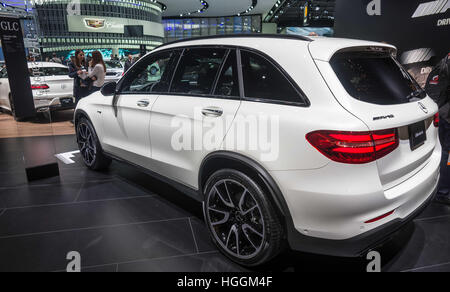 Detroit, USA. 9th Jan, 2017. The MERCEDES BENZ AMG GLC 43 dazzles at the North American International Auto Show 2017 in Detroit, MI. © via ZUMA Wire/ZUMA Wire/Alamy Live News Stock Photo