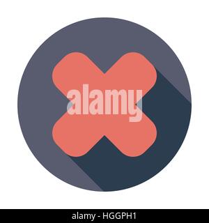 Delete button. Single flat color icon. Vector illustration Stock Vector ...