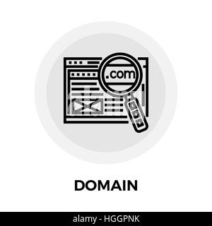 Domain icon vector. Flat icon isolated on the white background. Editable EPS file. Vector illustration. Stock Vector