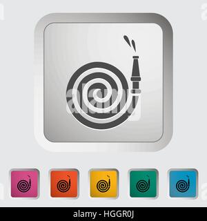 Fire Station. Single icon. Vector illustration. Stock Vector
