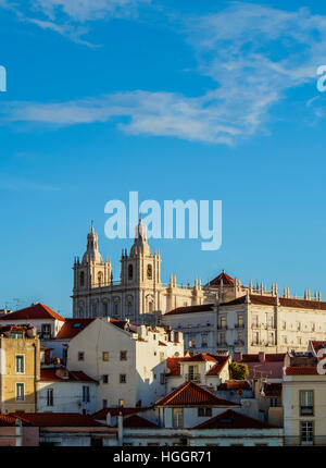 Portugal, Lisbon, View towards the Monastery of Sao Vicente de Fora. Stock Photo