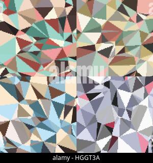 Abstract backgrounds with triangles and colorful geometric shapes. Stock Vector
