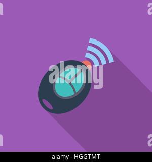 Car remote control icon. Flat vector related icon with long shadow for web and mobile applications. It can be used as - logo, pictogram, icon, infogra Stock Vector