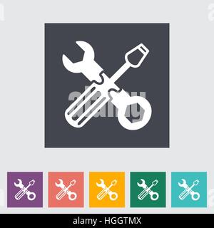 Repair flat icon. Vector illustration EPS. Stock Vector