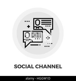 Social Chanels icon vector. Flat icon isolated on the white background. Editable EPS file. Vector illustration. Stock Vector