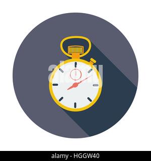 Stopwatch. Single flat color icon. Vector illustration. Stock Vector