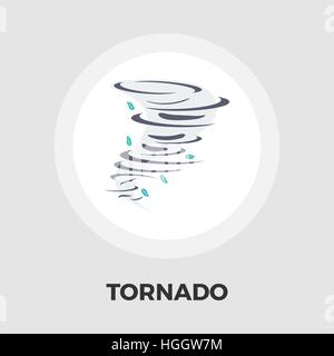 Tornado icon vector. Flat icon isolated on the white background. Editable EPS file. Vector illustration. Stock Vector
