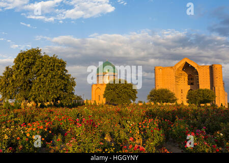 Khoja Ahmed Yasawi Mausoleum in Turkestan, Kazakhstan Stock Photo