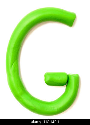 letter from plasticine on white Stock Photo