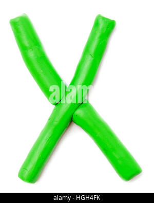 letter from plasticine on white Stock Photo