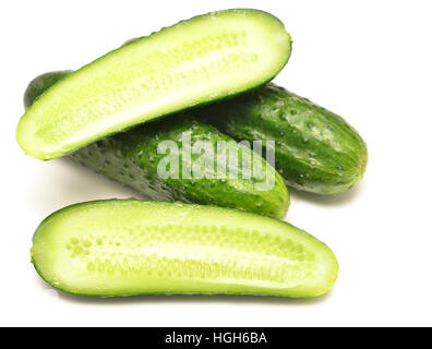 Cucumbers isolated on white background Stock Photo