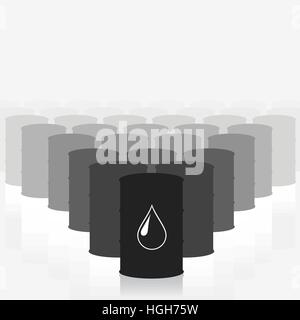 Oil barrels set Stock Vector