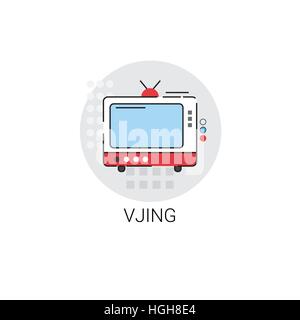 Vjing Video Modern Art Technology Icon Stock Vector