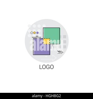 Logo Application Design Graphic Development Icon Stock Vector