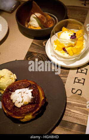Dessert at Seed Restaurant in Bangkok - Thailand Stock Photo