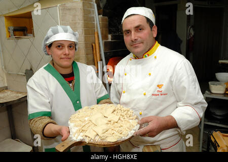 a pair of italian chefs, San Martino d'Agri, Basilicata, Italy Stock Photo