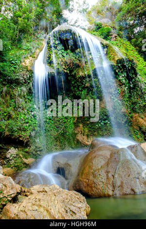 Beautiful Waterfall in Soroa, (Vinales) Pinar del Rio, Cuba Stock Photo