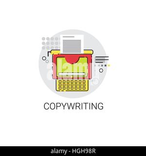 Copywriting Freelance Occupation Content Marketing Icon Stock Vector