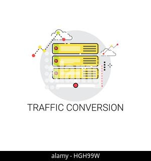 Traffic Conversion Marketing Optimization Icon Stock Vector
