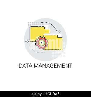 Data Management Content Marketing Icon Stock Vector