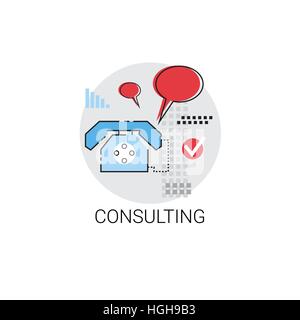 Customer Consulting Support Service Icon Stock Vector