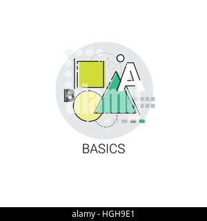Basics Maths Knowledge Elearning Education Online Icon Stock Vector