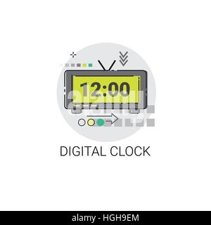 Digital Clock Countdown Watch Icon Stock Vector