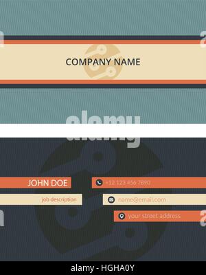 Elegant business card design template for creative design. Stock Vector