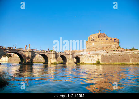 The Mausoleum of Hadrian (Castel Sant'Angelo) in Rome, Italy Stock Photo