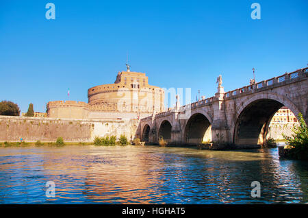 The Mausoleum of Hadrian (Castel Sant'Angelo) in Rome, Italy Stock Photo