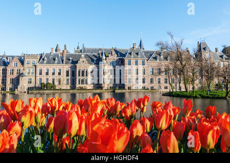 Binnenhof, the seat of the Dutch parliament, in The Hague, Netherlands Stock Photo