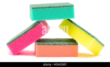 sponges isolated on white background Stock Photo