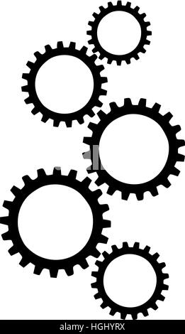 Black gears icon Stock Photo