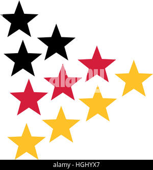 Stars in german colors Stock Photo