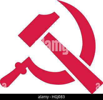 Hammer and sickle Stock Photo