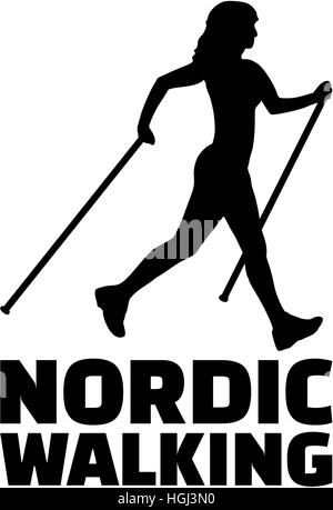 Nordic Walking Icon Stock Vector Art Illustration Vector Image Nordic Walking Icon Stock Vector Art Illustration Vector Image