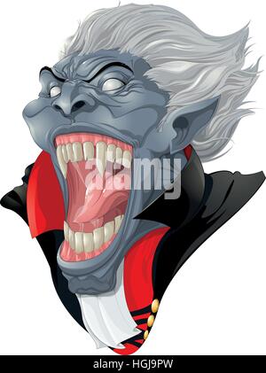 evil vampire picture Stock Vector